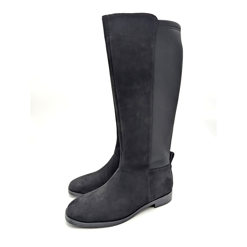 Splendid Manny Knee High Riding Boots Round Toe Women's Black Size US7.5 EU37.5
